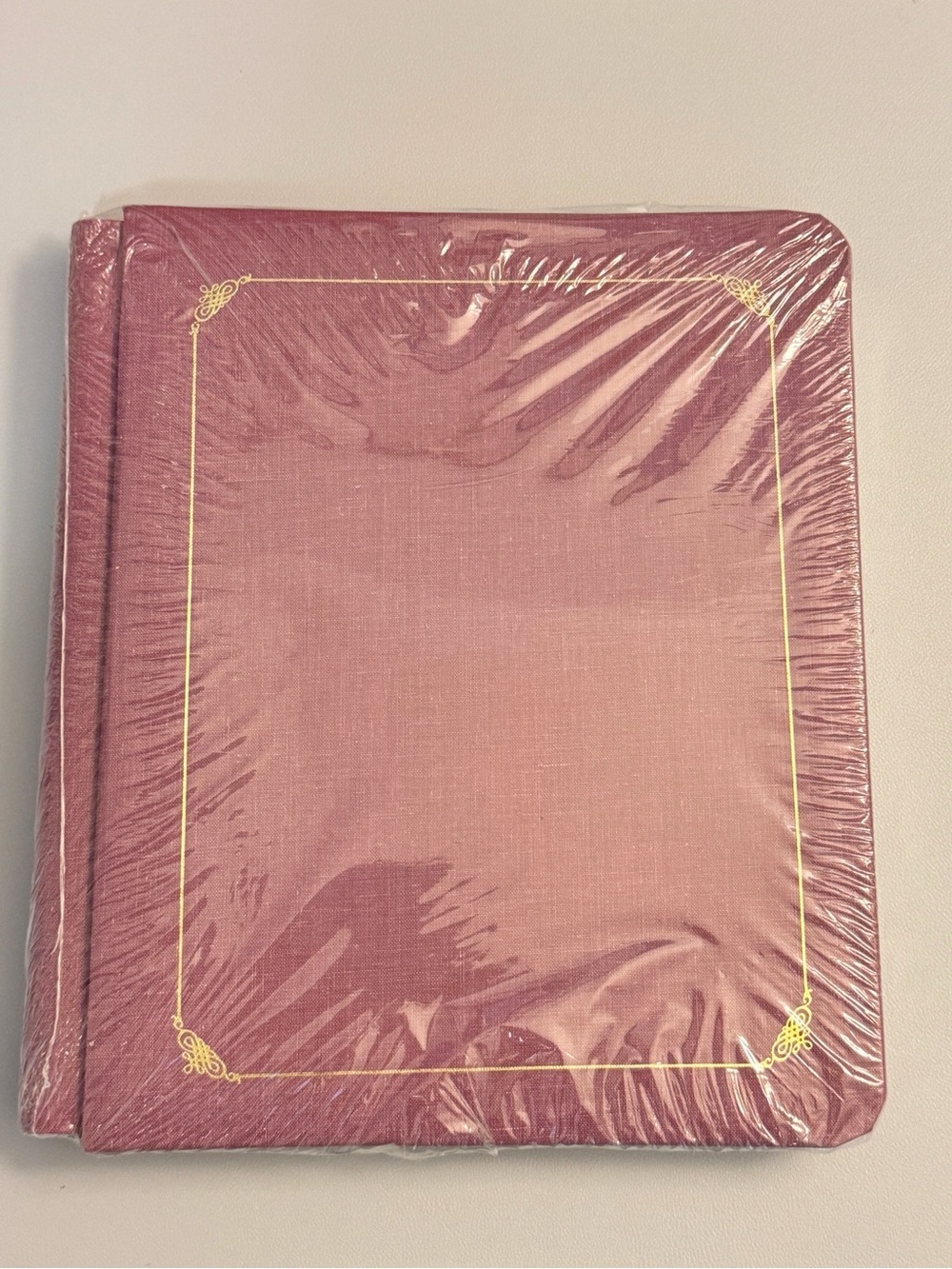 Creative Memories 8x10 Mulberry Album w/Gold Trim plus Pages & Protectors